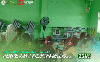 Belajar IPS Bertema Kearifan Lokal, Kelas 9O MTsN 4 Jombang Hadirkan Suasana Dinamis dan Menyenangkan