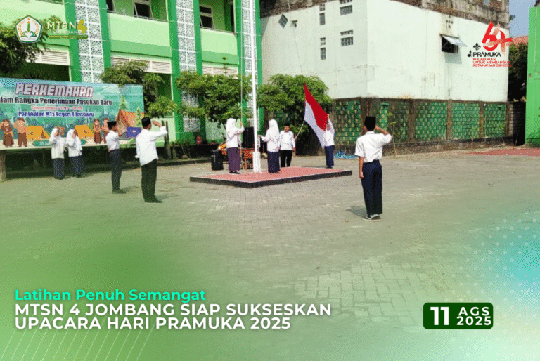 Latihan Penuh Semangat, MTsN 4 Jombang Siap Sukseskan Upacara Hari Pramuka 2025 2 MTsN 4 Jombang Siap Sukseskan Upacara Hari Pramuka 2025