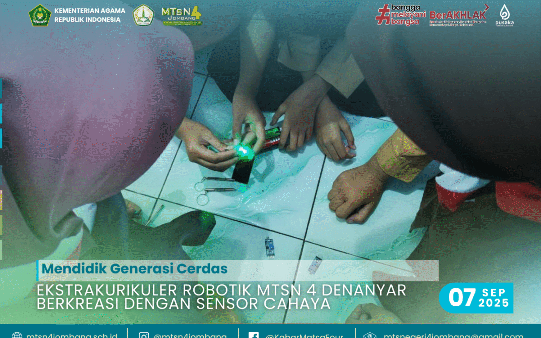 Mendidik Generasi Cerdas: Ekstrakurikuler Robotik MTsN 4 Denanyar Berkreasi dengan Sensor Cahaya