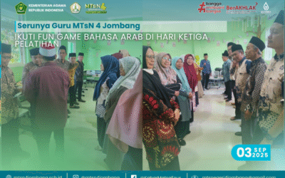 Serunya Guru MTsN 4 Jombang, Ikuti Fun Game Bahasa Arab di Hari Ketiga Pelatihan