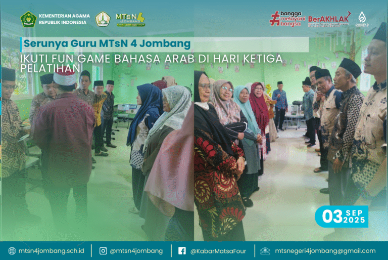 Serunya Guru MTsN 4 Jombang, Ikuti Fun Game Bahasa Arab di Hari Ketiga Pelatihan 5 Ikuti Fun Game Bahasa Arab di Hari Ketiga Pelatihan