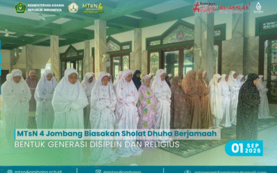 MTsN 4 Jombang Biasakan Sholat Dhuha Berjamaah, Bentuk Generasi Disiplin dan Religius