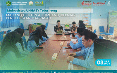 Mahasiswa UNHASY Tebu Ireng Magang di MTsN 4 Jombang, Belajar Pengelolaan Madrasah