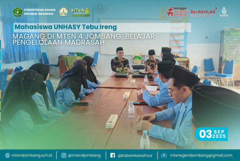 Mahasiswa UNHASY Tebu Ireng Magang di MTsN 4 Jombang, Belajar Pengelolaan Madrasah 6 Magang di MTsN 4 Jombang, Belajar Pengelolaan Madrasah