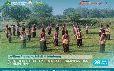 Latihan Pramuka MTsN 4 Jombang : Mengukir Karakter lewat Keterampilan dan Kedisiplinan