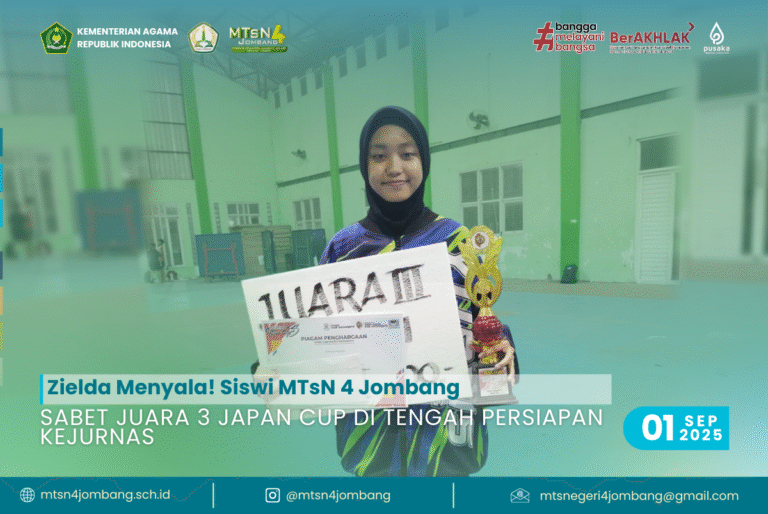 Zielda Menyala! Siswi MTsN 4 Jombang Sabet Juara 3 Japan Cup di Tengah Persiapan Kejurnas 1 Sabet Juara 3 Japan Cup di Tengah Persiapan Kejurnas