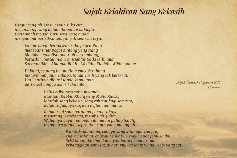 Sajak Kelahiran Sang Kekasih