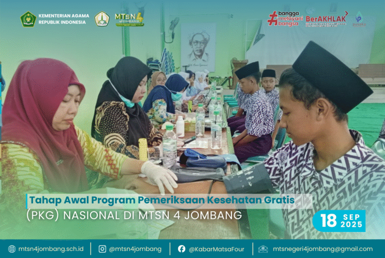 Tahap Awal Program Pemeriksaan Kesehatan Gratis (PKG) Nasional di MTsN 4 Jombang 6 Tahap Awal Program Pemeriksaan Kesehatan Gratis