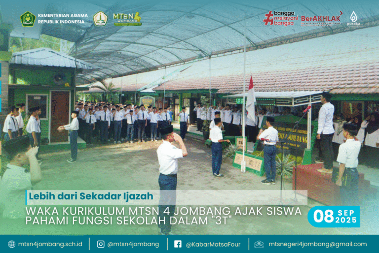 Lebih dari Sekadar Ijazah, Waka Kurikulum MTsN 4 Jombang Ajak Siswa Pahami Fungsi Sekolah dalam "3T" 9 Waka Kurikulum MTsN 4 Jombang Ajak Siswa Pahami Fungsi Sekolah dalam 3T
