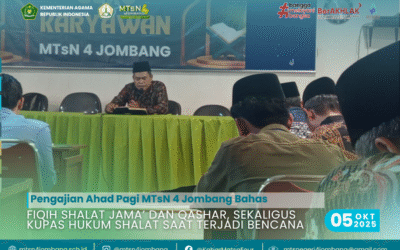 Pengajian Ahad Pagi MTsN 4 Jombang Bahas Fiqih Shalat Jama’ dan Qashar, Sekaligus Kupas Hukum Shalat Saat Terjadi Bencana