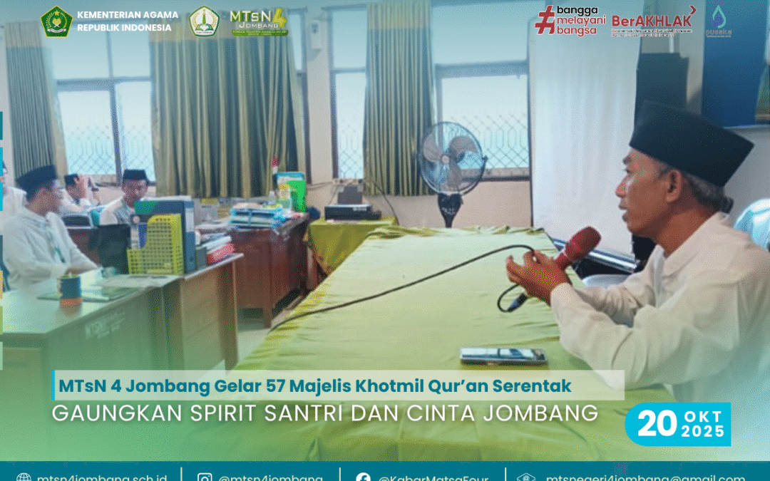 MTsN 4 Jombang Gelar 57 Majelis Khotmil Qur’an Serentak, Gaungkan Spirit Santri dan Cinta Jombang