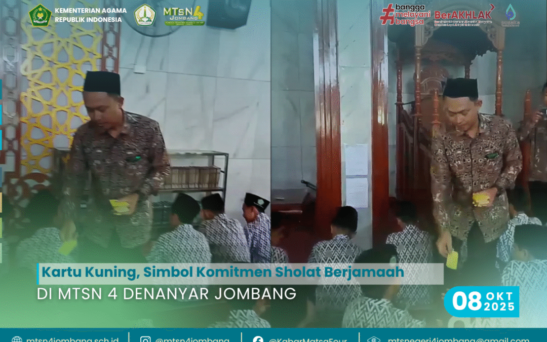 Kartu Kuning, Simbol Komitmen Sholat Berjamaah di MTsN 4 Denanyar Jombang