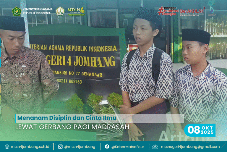 Menanam Disiplin dan Cinta Ilmu Lewat Gerbang Pagi Madrasah 8 Lewat Gerbang Pagi Madrasah