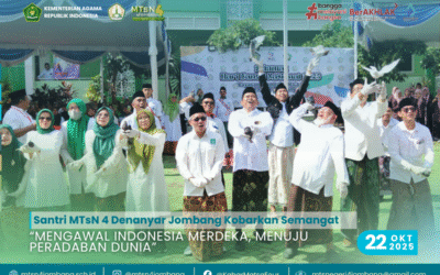 Santri MTsN 4 Denanyar Jombang Kobarkan Semangat “Mengawal Indonesia Merdeka, Menuju Peradaban Dunia”