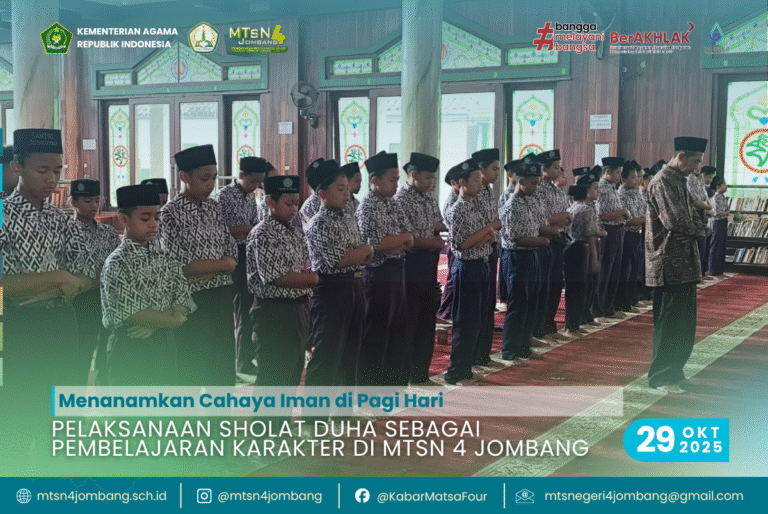 Menanamkan Cahaya Iman di Pagi Hari: Pelaksanaan Sholat Duha sebagai Pembelajaran Karakter di MTsN 4 Jombang 9 Pelaksanaan Sholat Duha sebagai Pembelajaran Karakter di MTsN 4 Jombang