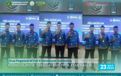 Dua Pegawai MTsN 4 Denanyar Jombang Resmi Dilantik Sebagai ASN PPPK Kemenag RI