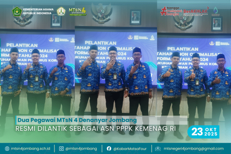 Dua Pegawai MTsN 4 Denanyar Jombang Resmi Dilantik Sebagai ASN PPPK Kemenag RI 3 Resmi Dilantik Sebagai ASN PPPK Kemenag RI