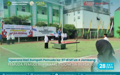 Upacara Hari Sumpah Pemuda ke-97 di MTsN 4 Jombang: Pemuda Pemudi Bergerak, Indonesia Bersatu!