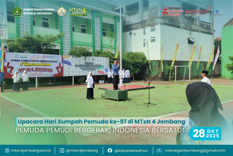 Upacara Hari Sumpah Pemuda ke-97 di MTsN 4 Jombang: Pemuda Pemudi Bergerak, Indonesia Bersatu! 4 Upacara Hari Sumpah Pemuda ke-97 di MTsN 4 Jombang