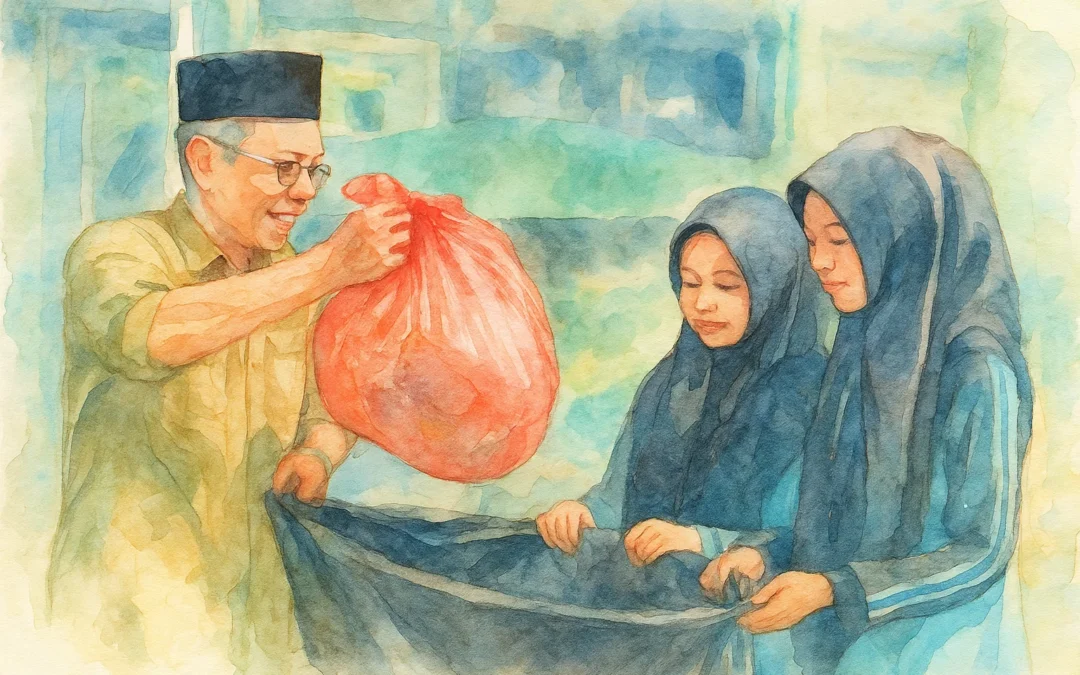 Dari Kantong Sampah ke Berkah: Gema Sajadah MTsN 4 Jombang Wujudkan Sekolah Hijau Penuh Makna