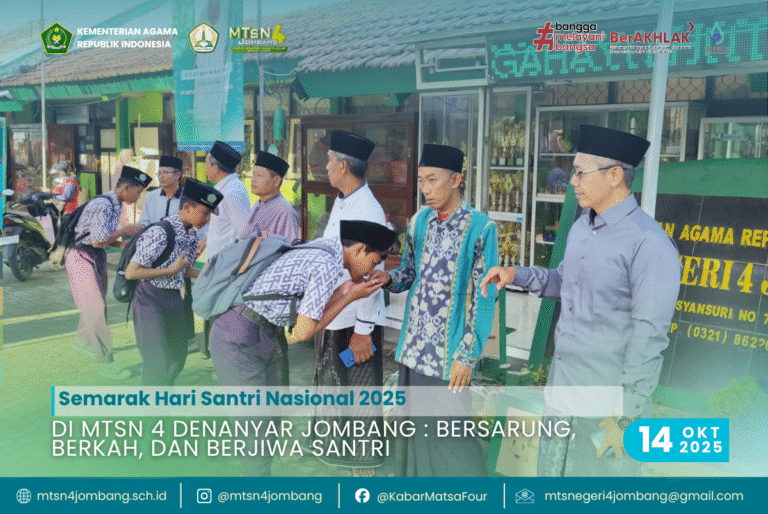 Semarak Hari Santri Nasional 2025 di MTsN 4 Denanyar Jombang : Bersarung, Berkah, dan Berjiwa Santri 2 di MTsN 4 Denanyar Jombang Bersarung, Berkah, dan Berjiwa Santri
