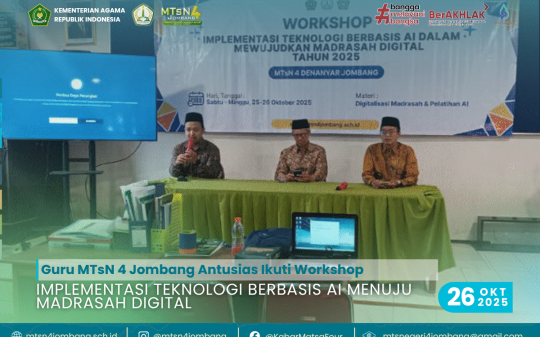 Guru MTsN 4 Jombang Antusias Ikuti Workshop Implementasi Teknologi Berbasis AI Menuju Madrasah Digital