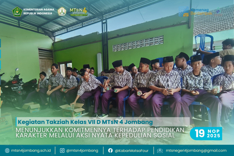 Kegiatan Takziah Kelas VII D MTsN 4 Jombang : menunjukkan komitmennya terhadap pendidikan karakter melalui aksi nyata kepedulian sosial 35 Kegiatan Takziah Kelas VII D MTsN 4 Jombang