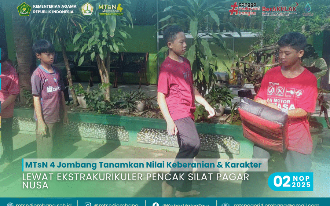 MTsN 4 Jombang Tanamkan Nilai Keberanian dan Karakter Lewat Ekstrakurikuler Pencak Silat Pagar Nusa