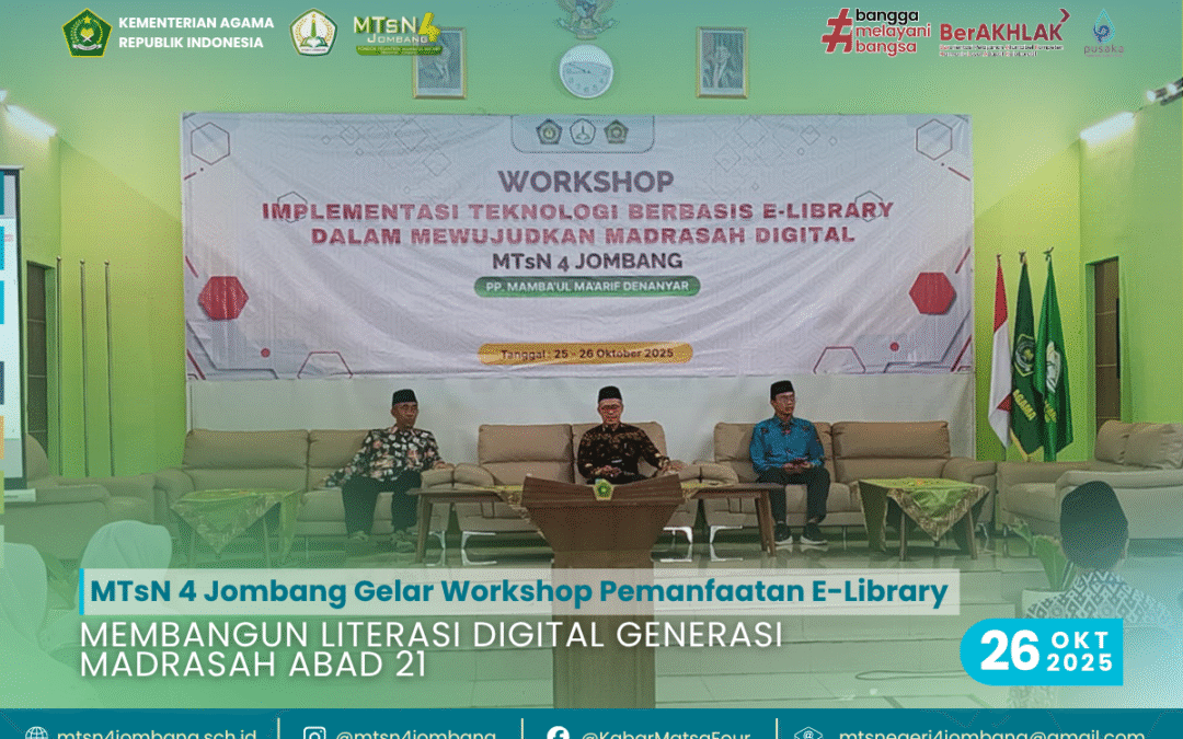 MTsN 4 Jombang Gelar Workshop Pemanfaatan E-Library: Membangun Literasi Digital Generasi Madrasah Abad 21