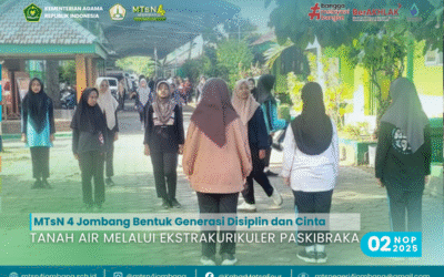 MTsN 4 Jombang Bentuk Generasi Disiplin dan Cinta Tanah Air Melalui Ekstrakurikuler Paskibraka