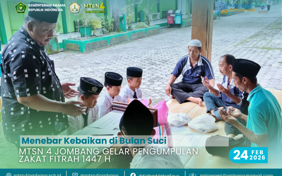 Menebar Kebaikan di Bulan Suci: MTsN 4 Jombang Gelar Pengumpulan Zakat Fitrah 1447 H